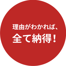 理由がわかれば、全て納得！