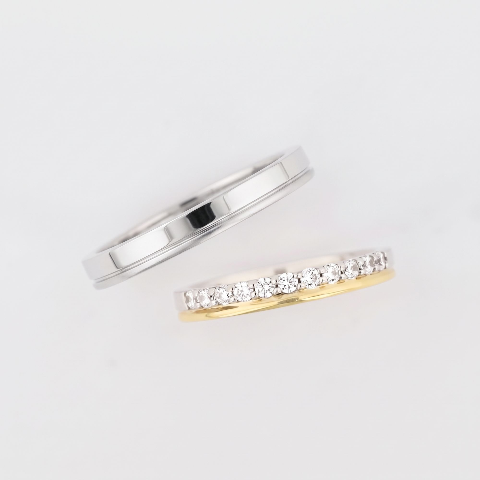 結婚指輪 heK0418＜Pt&K18YG＞